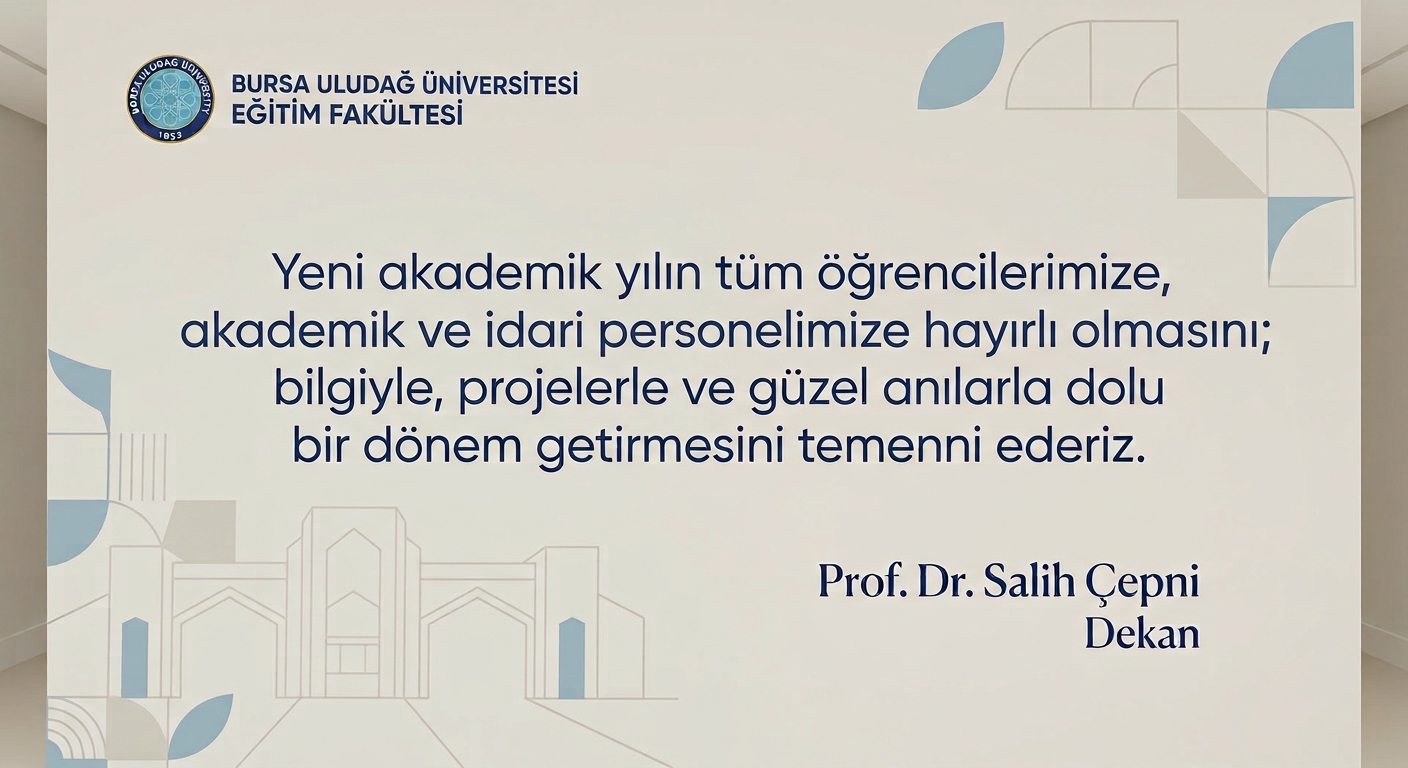 2026-2027 Eğitim Öğretim Yılı Tebrik Mesajı