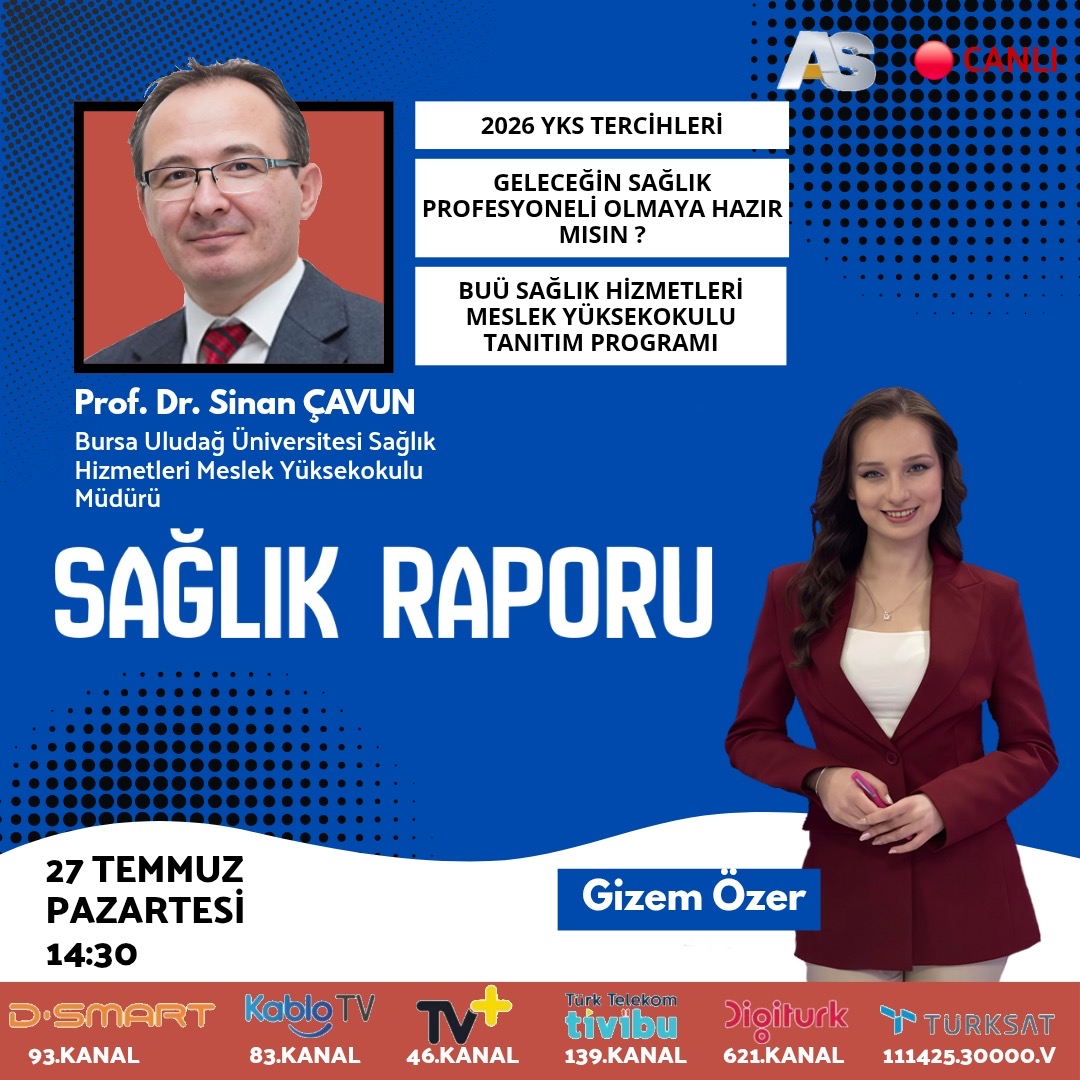 Sağlık Hizmetleri Meslek Yüksekokul Müdürümüz Sağlık Raporu Programına Konuk Oluyor
