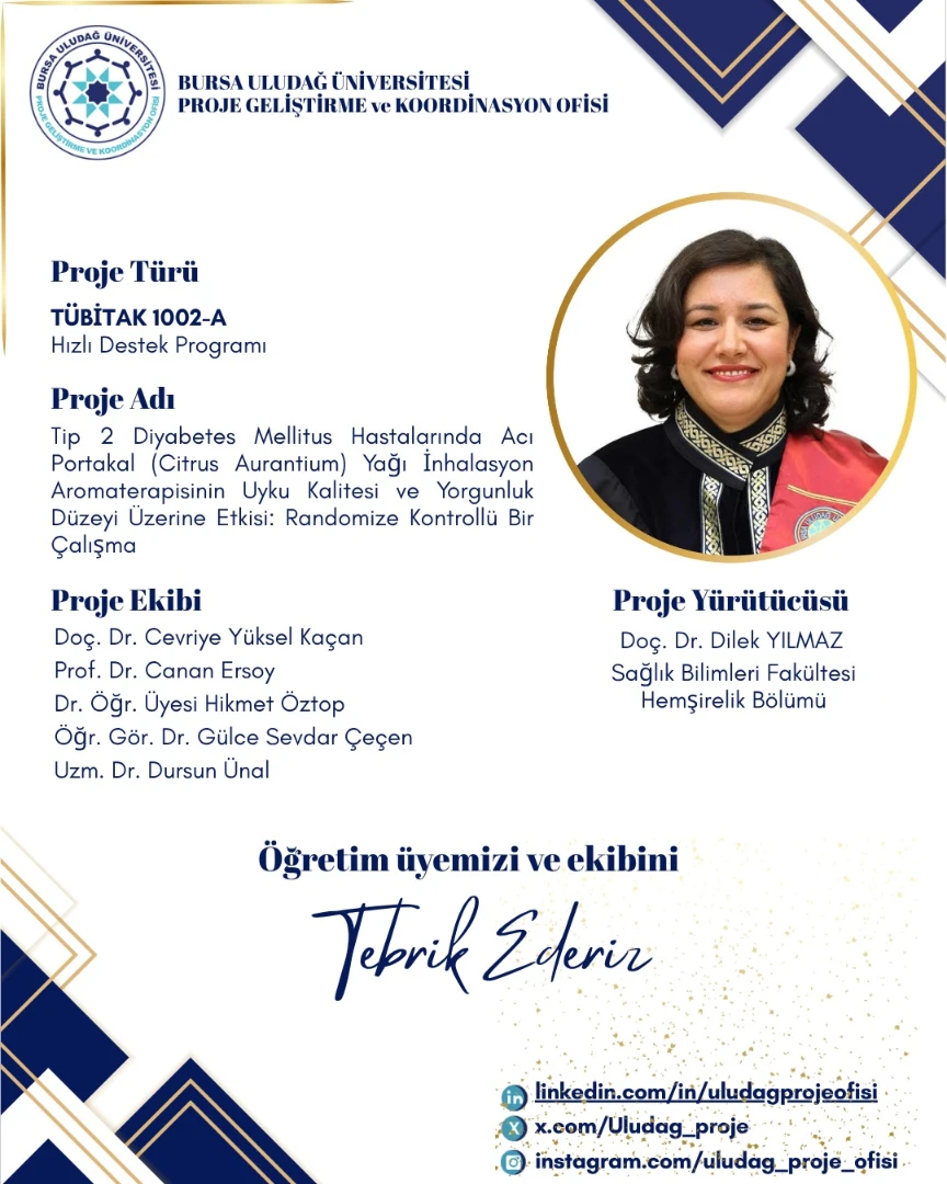 Üniversitemizden TÜBİTAK 1002-A Başarısı (Doç. Dr. Dilek Yılmaz)