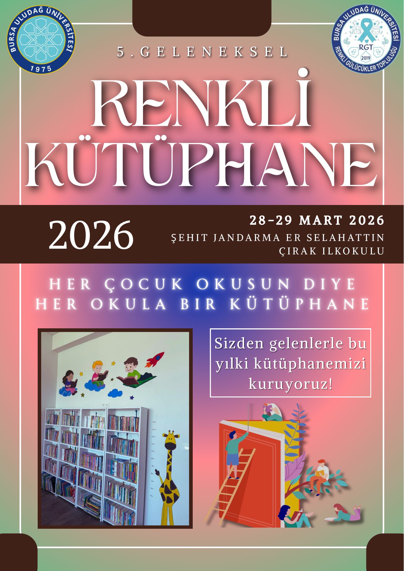 Renkli Gülücükler Topluluğu'ndan Renkli Kütüphane Etkinliği