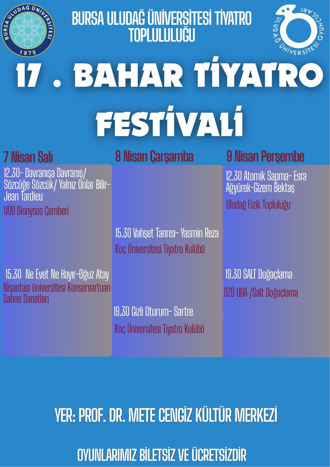 17. BAHAR TİYATRO FESTİVALİ