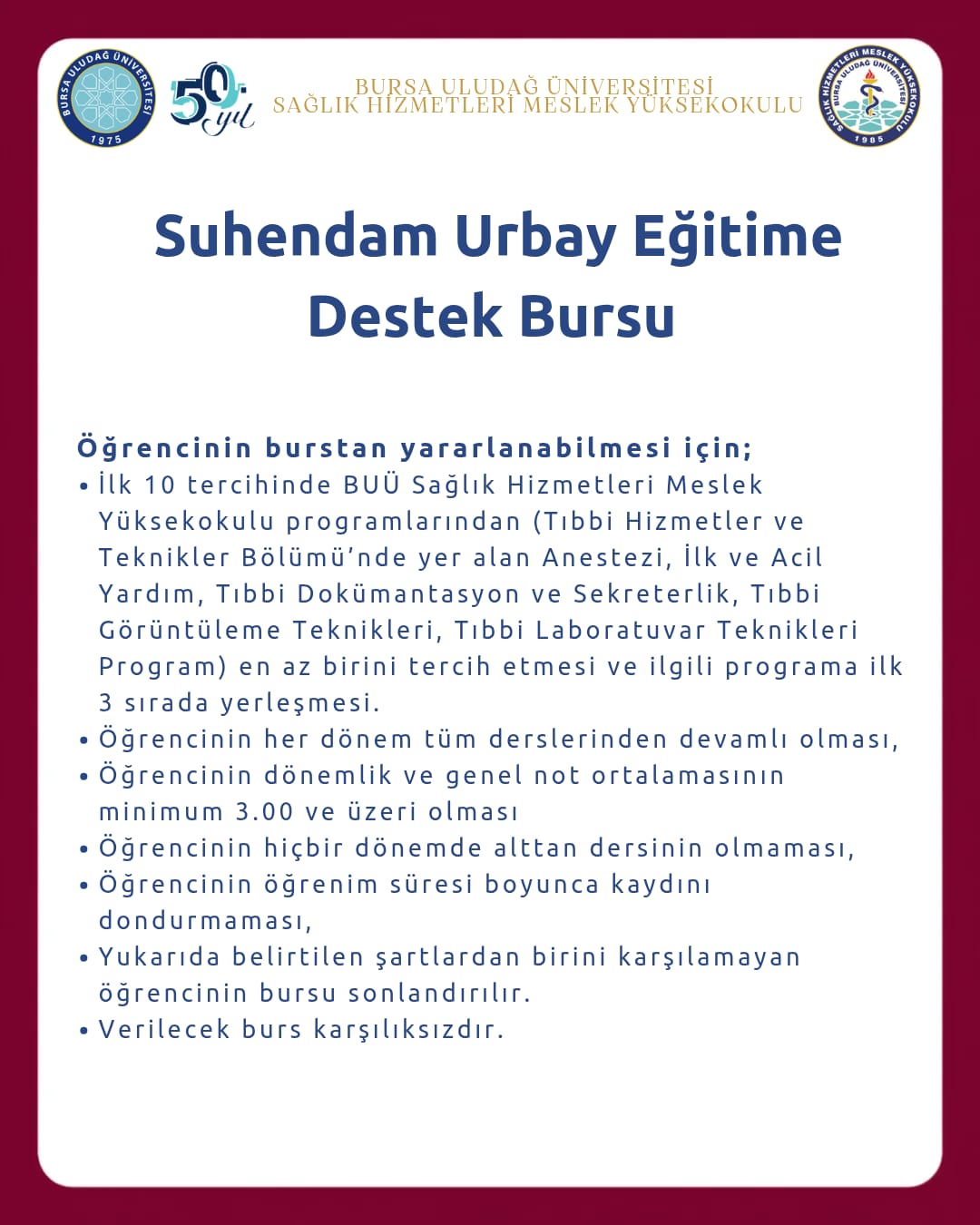 Geleceğin Sağlık Profesyonellerine Destek: Sağlık Hizmetleri MYO Burs İmkânları Aday Öğrencileri Bekliyor!