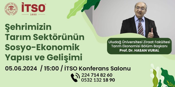 A seminar titled "The Socio-Economic Structure and Development of the Agricultural Sector in Our City" will be held, presented by our Department Chair, Prof. Dr. Hasan Vural.
