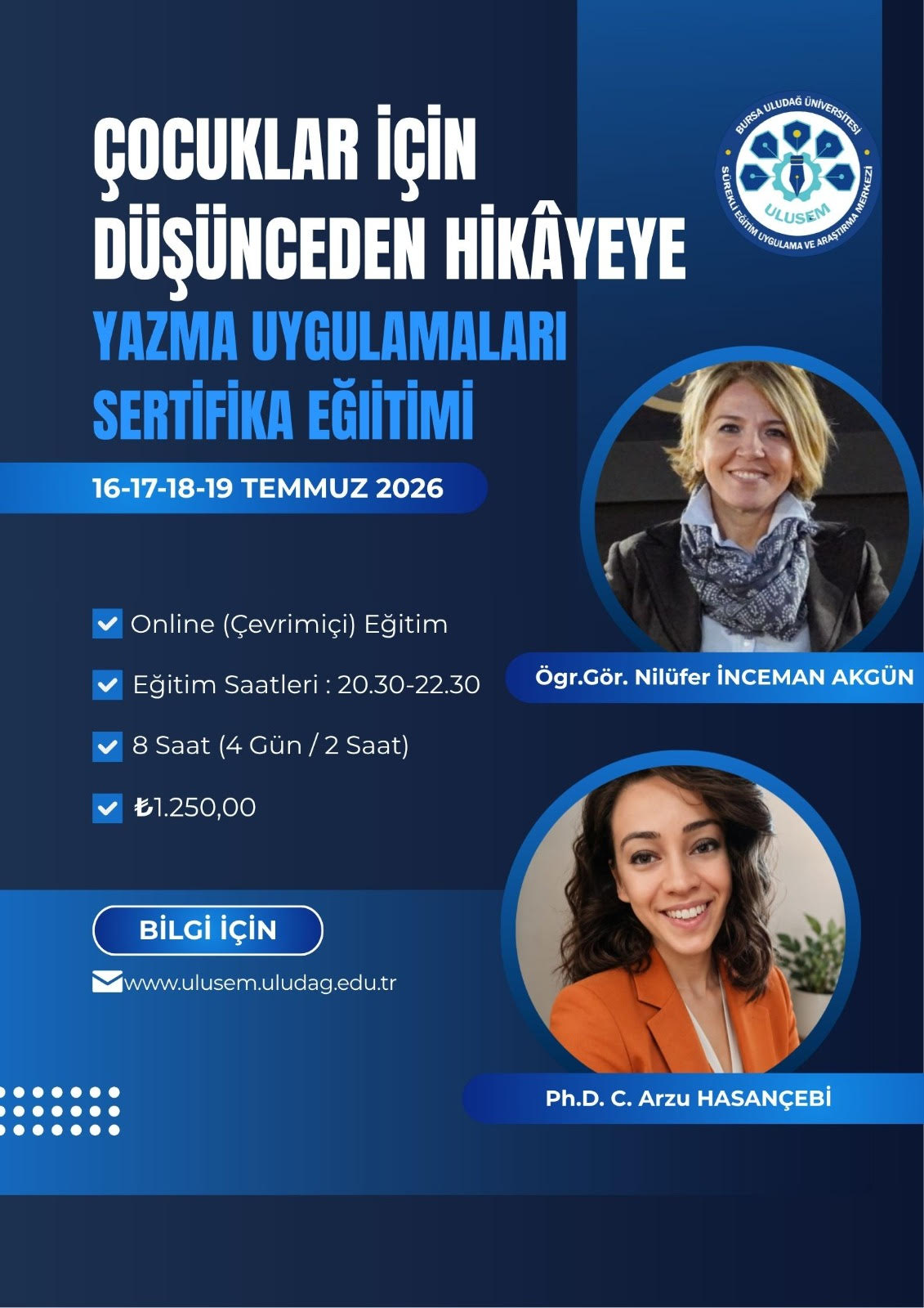 ÇOCUKLAR İÇİN DÜŞÜNCEDEN HİKÂYEYE: YAZMA UYGULAMALARI SERTİFİKA EĞİTİMİ