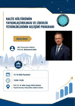 KALİTE KÜLTÜRÜNÜN YAYGINLAŞTIRILMASI VE LİDERLİK YETKİNLİKLERİNİN GELİŞİMİ PROGRAMI