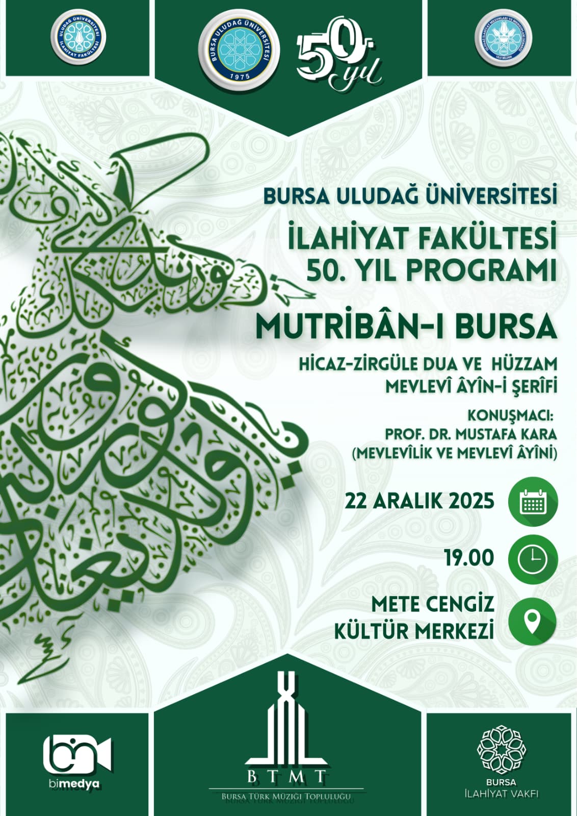 MUTRİBÂN-I BURSA Hicaz-Zirgüle Dua ve Hüzzam Mevlevî Âyîn-i Şerifi