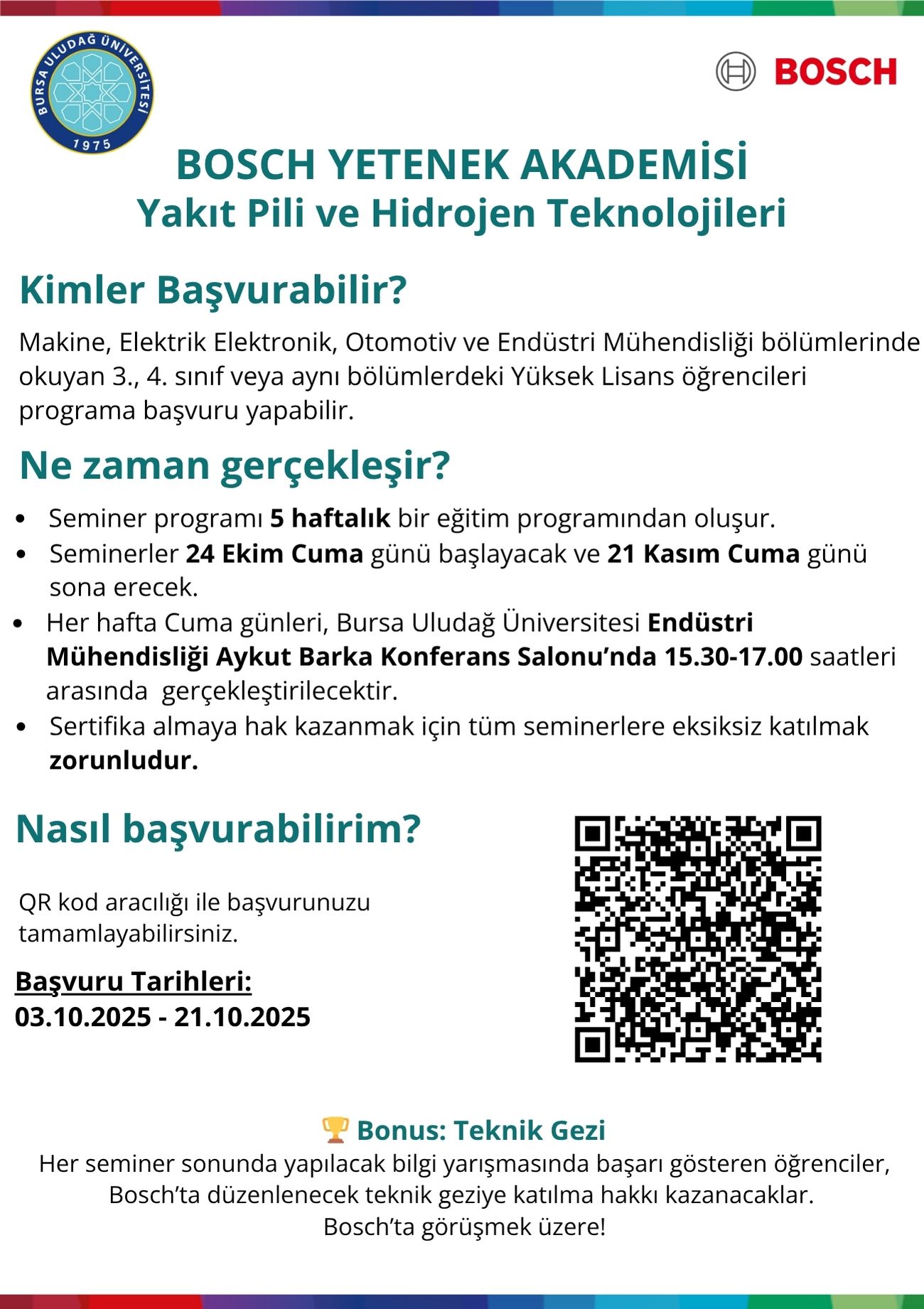Bosch Yetenek Akademisi Başlıyor!!