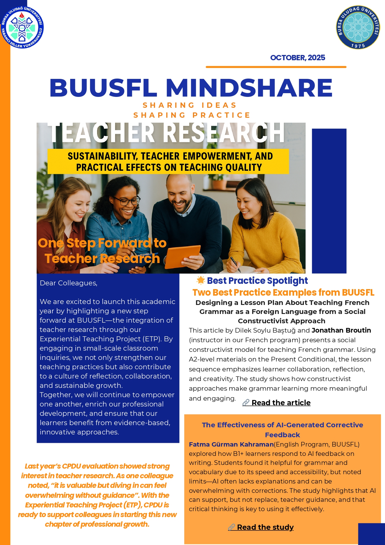 BUUSFL CPDU NEWSLETTER - OCTOBER 2025